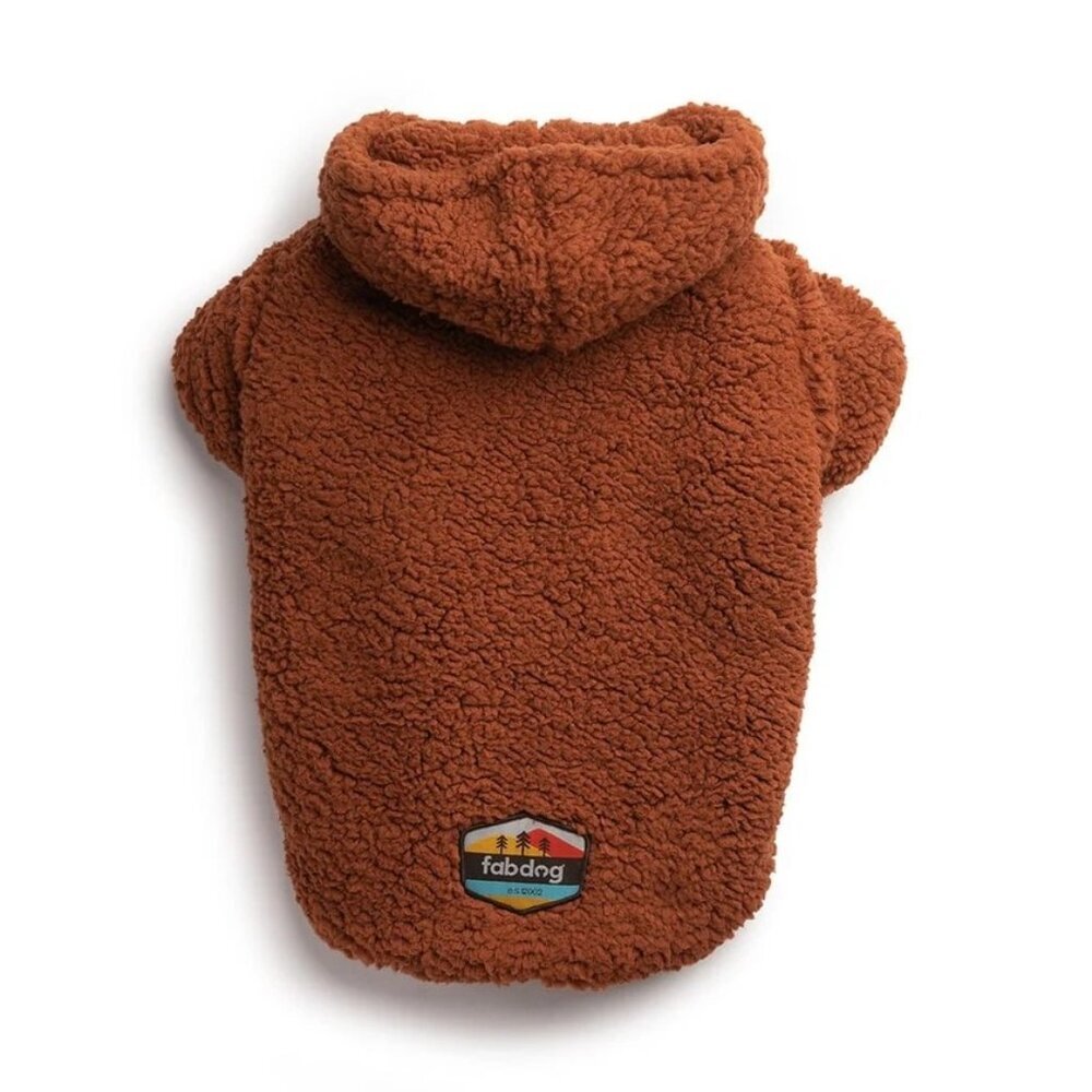 Fabdog Sherpa Hoodie in Rust MSRP $38 NWT